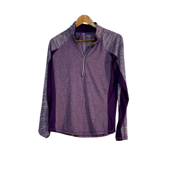 Danskin Now Dri-More Quarter zip purple pullover - Picture 1 of 4